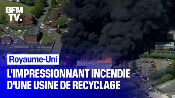 Royaume-Uni: 20 camions de pompiers tentent d'éteindre l'impressionnant incendie d'une usine