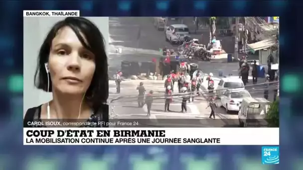 Coup d'État en Birmanie : la mobilisation continue après une journée sanglante