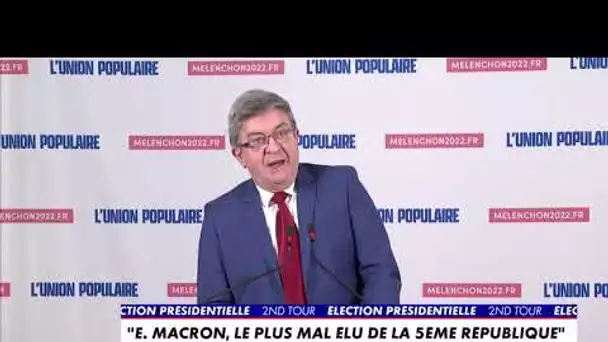 Mélenchon : "Monsieur Macron est le plus mal élu des présidents de la Vème République »