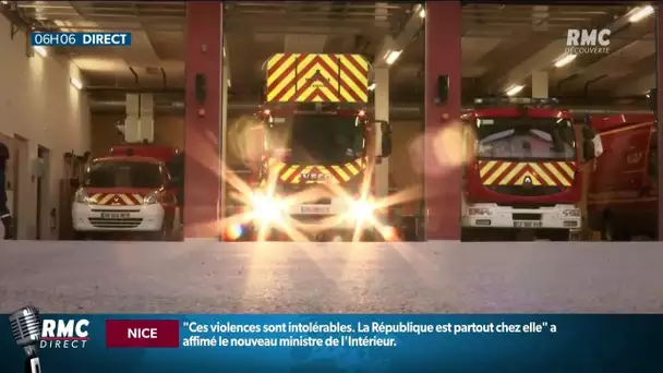 Les pompiers se mobilisent, ce vendredi, à Étampes en Essonne pour obtenir une réaction de l’État