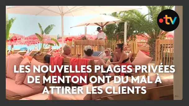 Les nouvelles plages privées de Menton ont du mal à attirer les clients