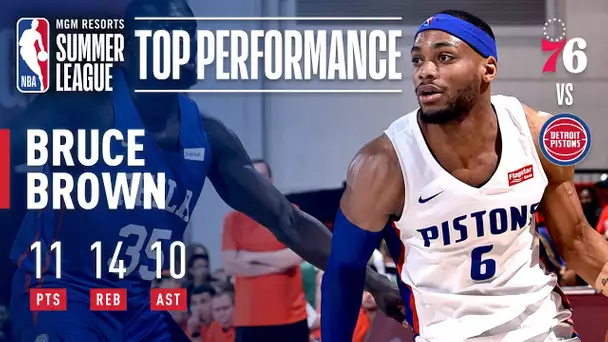 Bruce Brown Records Summer League's First Triple Double As Pistons Defeat 76ers | July 10, 2019