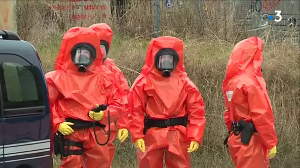 Exercice de sécurité à l'usine Brenntag classée Seveso à St-Sulpice