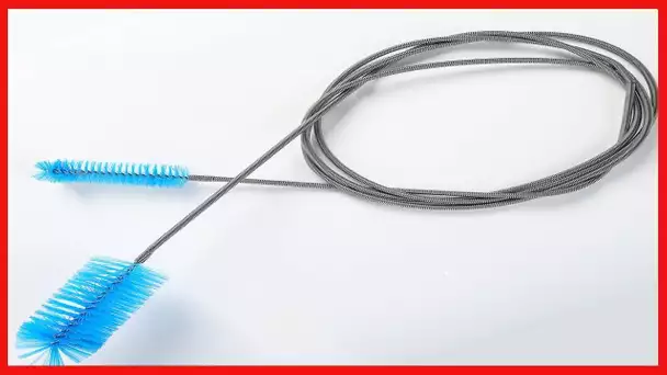 SLSON Aquarium Filter Brush Flexible Double Ended Bristles Hose Pipe Cleaner Stainless Steel Long