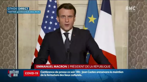 Emmanuel Macron a pris la parole via Twitter pour réagir après les émeutes à Washington