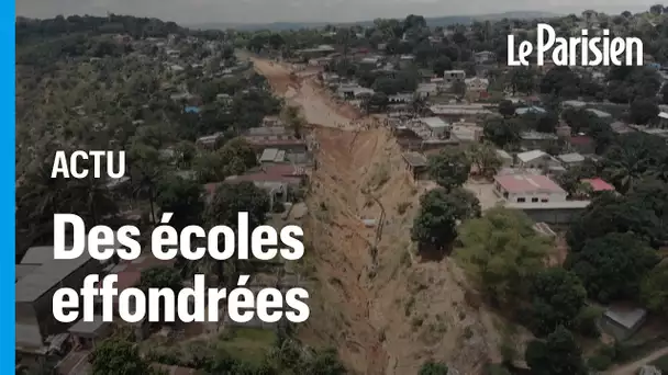 Une rue de Kinshasa transformée en un gouffre de 17 mètres de fond