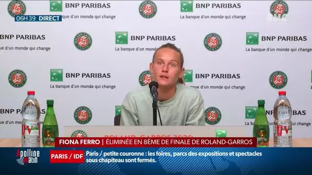 Roland-Garros: Fiona Ferro, la dernière française éliminée en trois sets