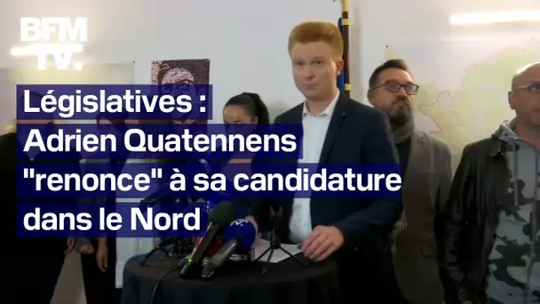 Législatives: Adrien Quatennens "renonce" à sa candidature dans le Nord