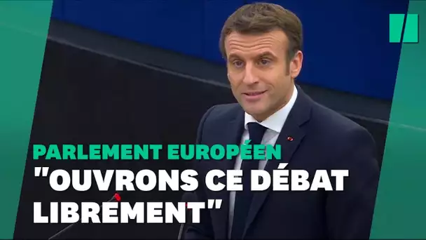 Devant le Parlement européen, Macron défend l'avortement et l'environnement