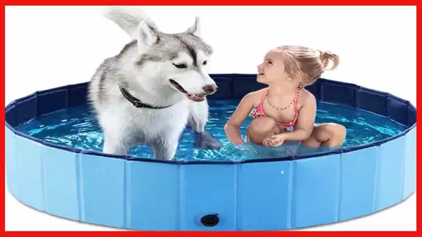 Jasonwell Foldable Dog Pet Bath Pool Collapsible Dog Pet Pool Bathing Tub Kiddie Pool for Dogs Cats