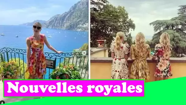 Lady Kitty Spencer étourdit en Italie alors qu'elle emmène des amis en lune de miel