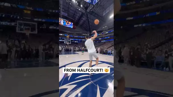 INSANE Jayson Tatum sky hook from HALFCOURT! 🔥 | #Shorts