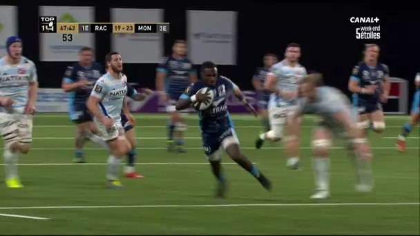 Top 14 - 22ème Journée - Racing 92 / Montpellier : Le 2ème essai de Paillaugue face au Racing 92