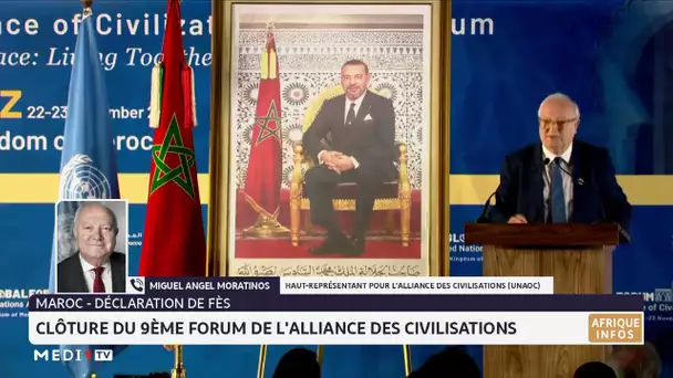 Fès : clôture du 9e Forum de l'Alliance des Civilisations