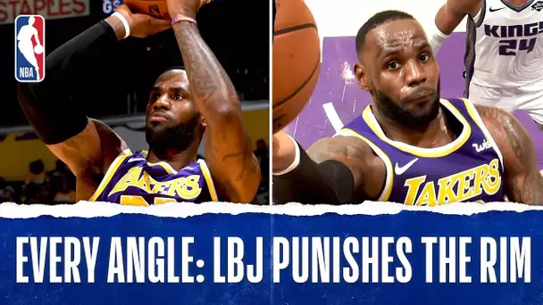 Every Angle: LeBron Punishes The Rim