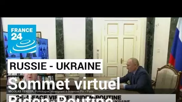 Face-à-face Biden-Poutine : un sommet virtuel en pleine escalade autour de l'Ukraine • FRANCE 24