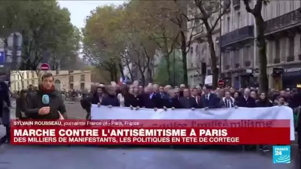 À Paris, une marche contre l'antisémitisme sous très haute sécurité • FRANCE 24