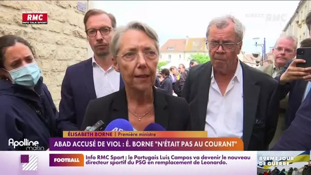 Damien Abad accusé de viol : Elisabeth Borne assure qu'elle "n'était pas au courant"