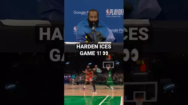 “This is what I work on everyday” - James Harden On His CLUTCH Game 1 Step-Back 3! 👏 | #shorts