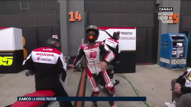 Les images rassurantes avec Johann Zarco après sa chute