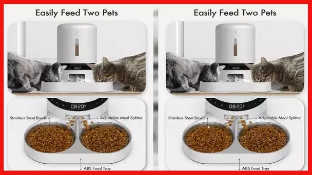 PETLIBRO Automatic Cat Feeder for Two Cats, 5L Dry Food Dispenser with Splitter