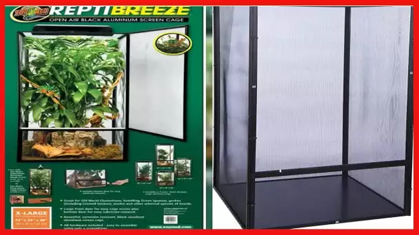 Zoo Med ReptiBreeze Open Air Screen Cage, Extra Large, 24 x 24 x 48-Inches