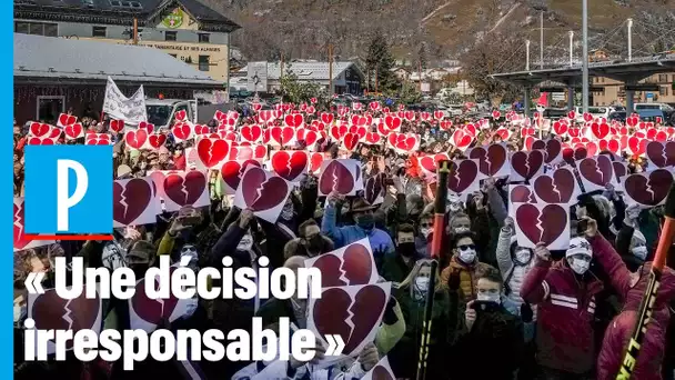 Fermeture des remontées mécaniques : 600 montagnards manifestent en Savoie