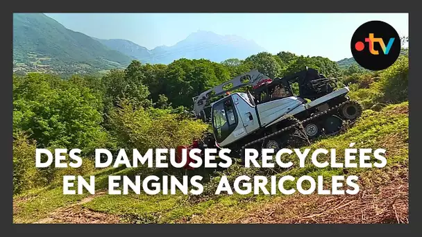 "Vu les pentes, c’est impossible en tracteur" : de vieilles dameuses recyclées en engins agricoles