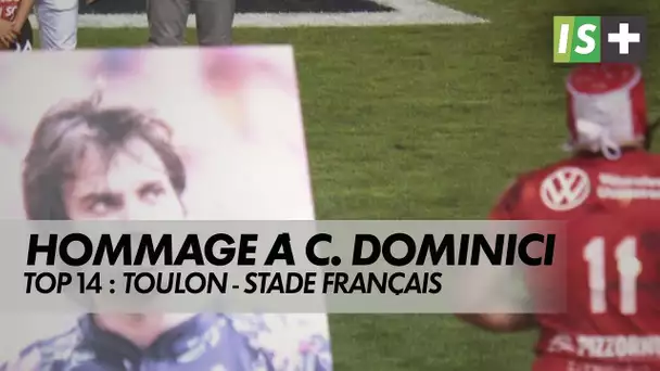 L'hommage rendu à C. Dominici avant le match Toulon / Stade Français - Top 14