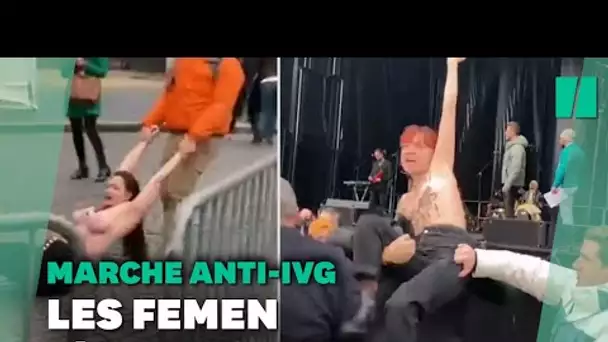 Des Femen s'invitent à "la marche pour la vie" contre l'IVG à Paris