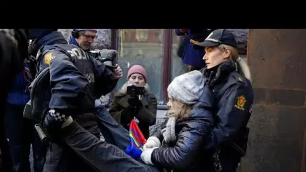 Norvège : Greta Thunberg délogée par la police lors d'une manifestation