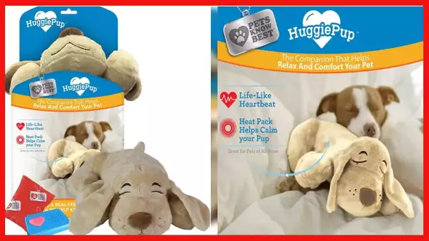 HuggiePup by Pets Know Best- Cuddly Puppy Behavioral Aid Toy, Great for Crate Training- Pulsing