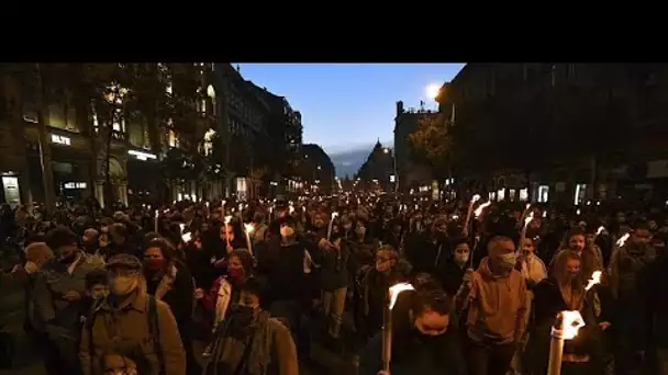 Manifestation anti-Orban à Budapest, pour défendre l'indépendance de l'enseignement supérieur