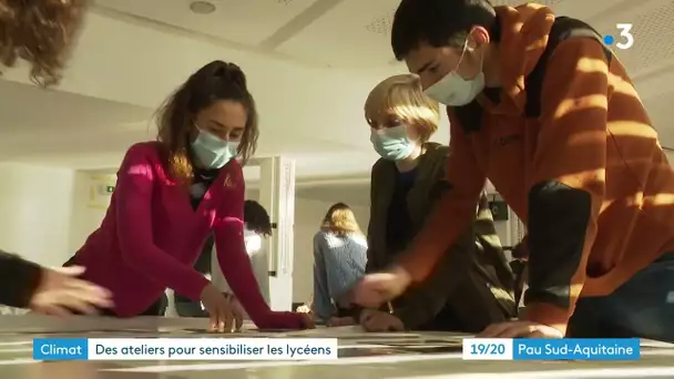 Un atelier pour sensibiliser les jeunes à l'écologie au lycée Louis Barthou de Pau.