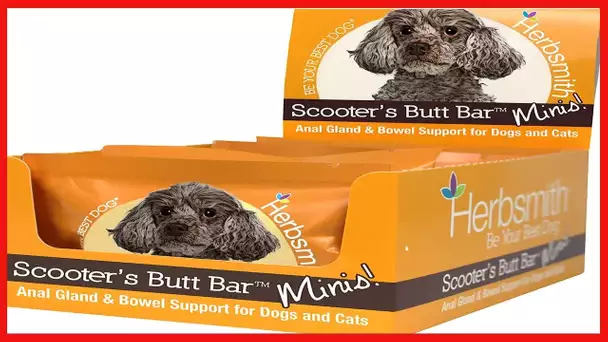 Herbsmith Scooter’s Butt Bars - Anal Gland and Bowel Support with Pumpkin Fiber for Dogs