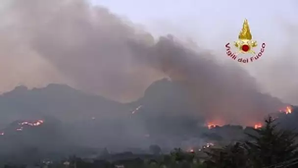 Italie : les incendies ravagent la Sicile