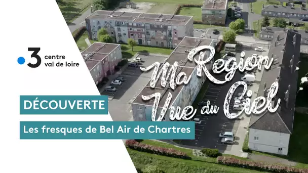 Les fresques de Bel Air de Chartres vues du ciel