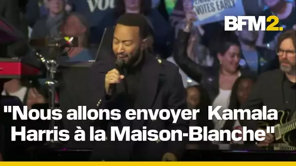 Revivez le concert de John Legend lors d'un meeting en soutien à Kamala Harris