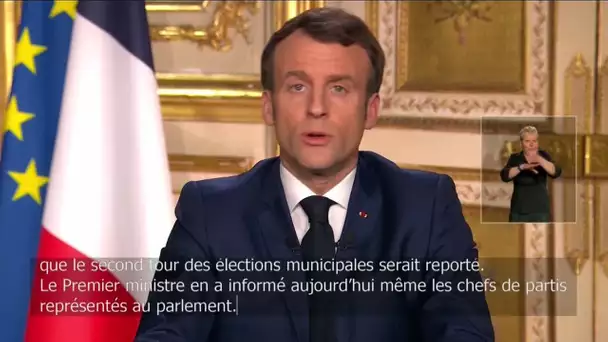 Emmanuel Macron : "J'ai décidé que le second tour des élections municipales serait reporté"