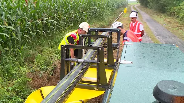 Béarn, nouvelle conduite GRDF du méthaniseur de Gardères