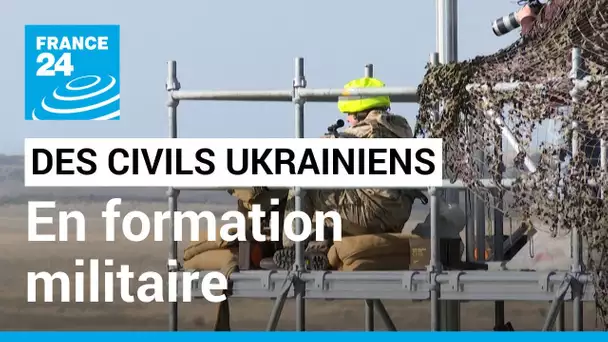 En Angleterre, des civils ukrainiens en formation militaire • FRANCE 24