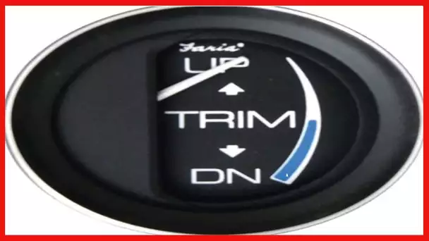 Faria 13016 Coral Trim Gauge (Johnson/Evinrude/Suzuki Outboard) - 2", Black