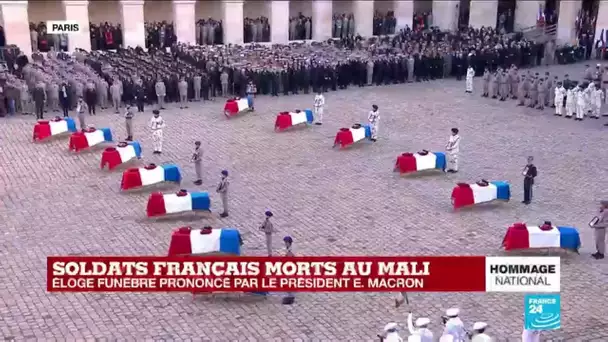 E. Macron remet la Légion d'honneur à titre posthume aux 13 soldats français morts au Mali