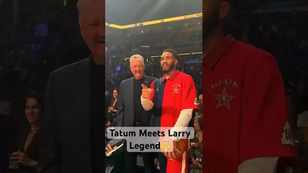 Celtics’ #NBAAllStar Jayson Tatum Meets The Celtic Legend Larry Bird! 🍀🤝| #Shorts