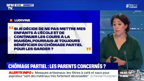 Si je décide de garder mes enfants, puis-je bénéficier du chômage partiel?