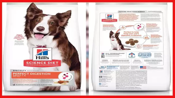 Hill's Science Diet Adult Dog Dry Perfect Digestion Chicken, Brown Rice, & Whole Oats Recipe, 22 lb