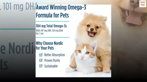 Nordic Naturals Omega-3 Pet, Unflavored - 2 oz - 304 mg Omega-3 Per One mL - Fish Oil for Small Dogs