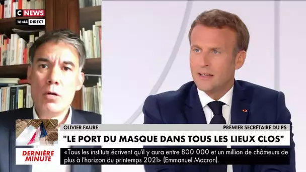 Olivier Faure sur l'allocution : "Là où le président parle de justice, c'est un immense fake"