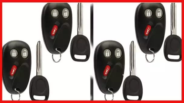 Key Fob Keyless Entry Remote with Ignition Key fits 2003-2006 Chevy Avalanche Equinox Silverado SSR