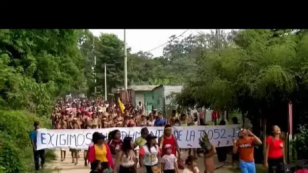 Manifestation contre les violences à la frontière de la Colombie et du Venezuela